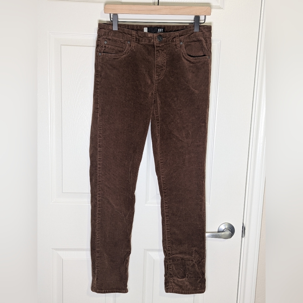 KUT From The Kloth Catherine Boyfriend Corduroy Pants Brown Size 2